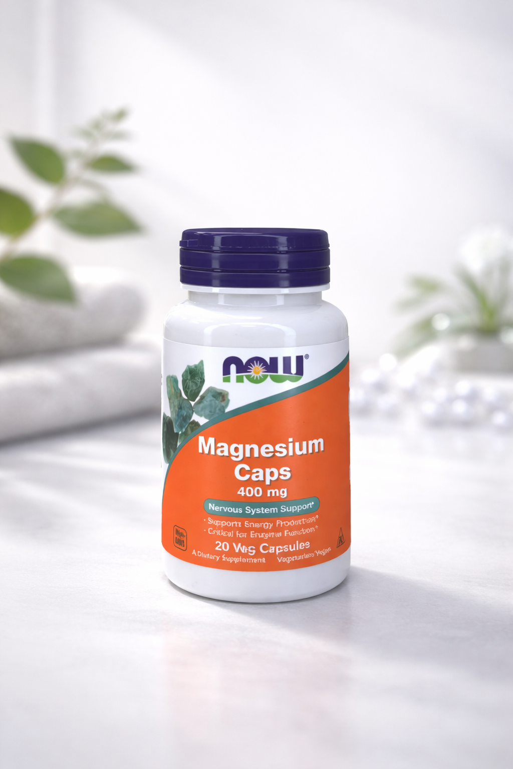 NOW Magnesium 400 mg Caps – كبسولات ناو مغنيسيوم لدعم الأعصاب والطاقة
