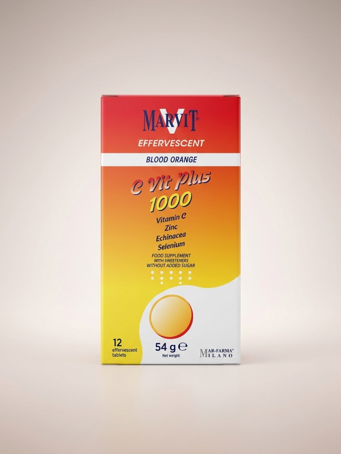 Marvit Effervescent Blood Orange C Vit Plus 1000