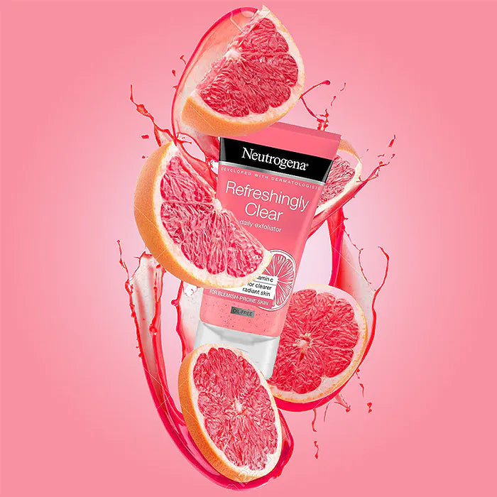 Neutrogena Fresh & Clear Daily Exfoliator – Pink Grapefruit نيوتروجينا فريش أند كلير مقشر يومي بالجريب فروت الوردي